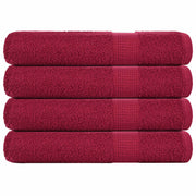 saunahåndklæder FROGN 4 stk. bordeaux 80x200 cm 360 gsm