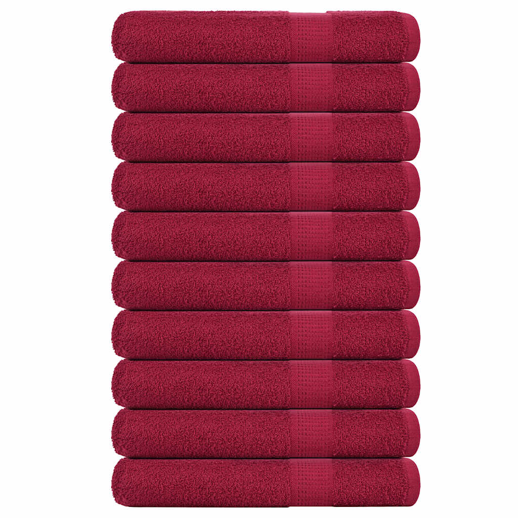 saunahåndklæder FROGN 10 stk. bordeaux 80x200 cm 360 gsm