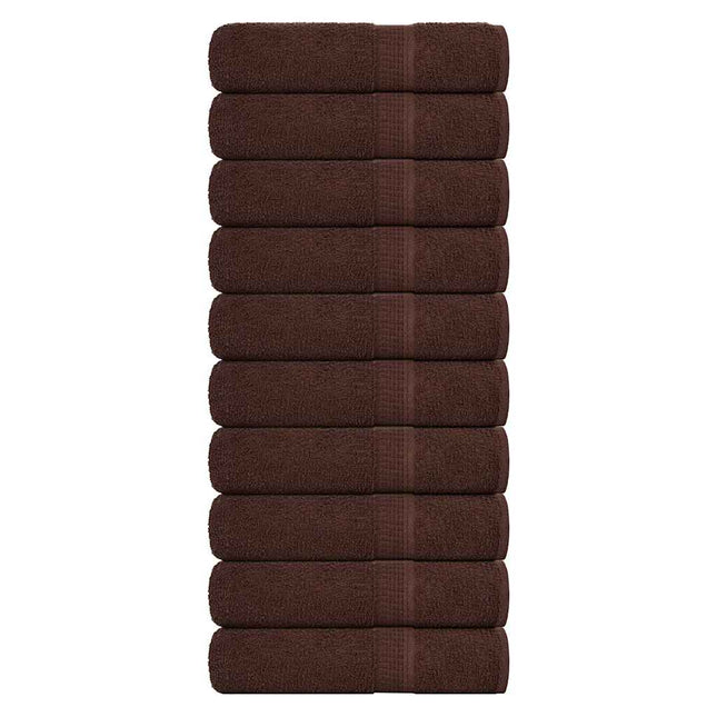 brusehåndklæder FROGN 10 stk. brun 70x140 cm 360 gsm