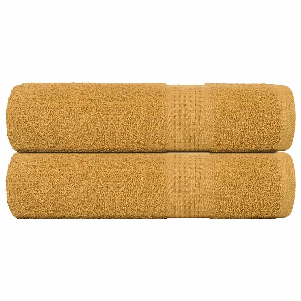 brusehåndklæder FROGN 2 stk. guld 70x140 cm 360 gsm