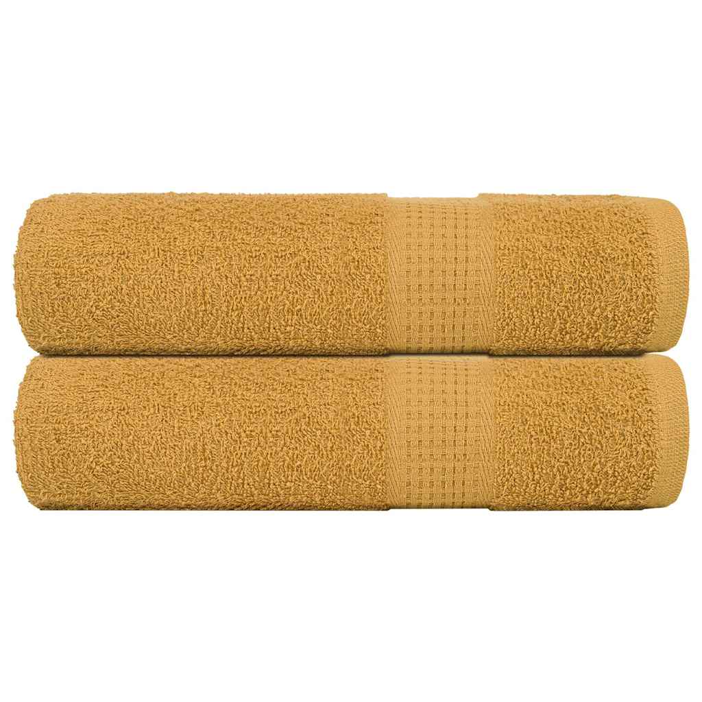 Håndklæder 360 G/M2 100 % Bomuld Farvet Guld - 2 / 100 x 150 cm
