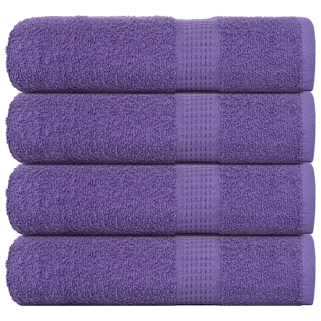 badehåndklæder FROGN 4 stk. lilla 100x150 cm 360 gsm billede