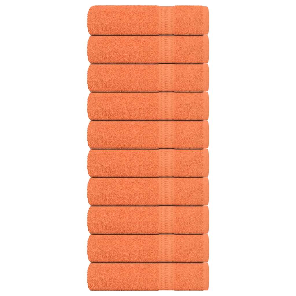 badehåndklæder FROGN 10 stk. orange 100x150 cm 360 gsm billede