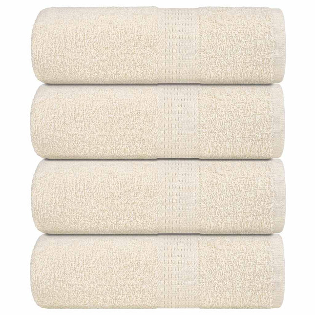 vaskehåndklæder FROGN 4 stk. cremefarvet 30x30 cm 360 g/m²