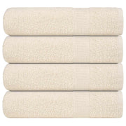 brusehåndklæder FROGN 4 stk. cremefarvet 70x140 cm 360 gsm
