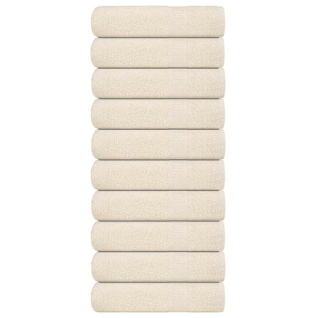brusehåndklæder FROGN 10 stk. cremefarvet 70x140 cm 360 gsm