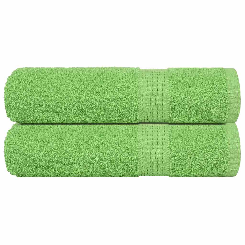 vidaXL badehåndklæder FROGN 2 stk. æblegrøn 100x150 cm 360 gsm