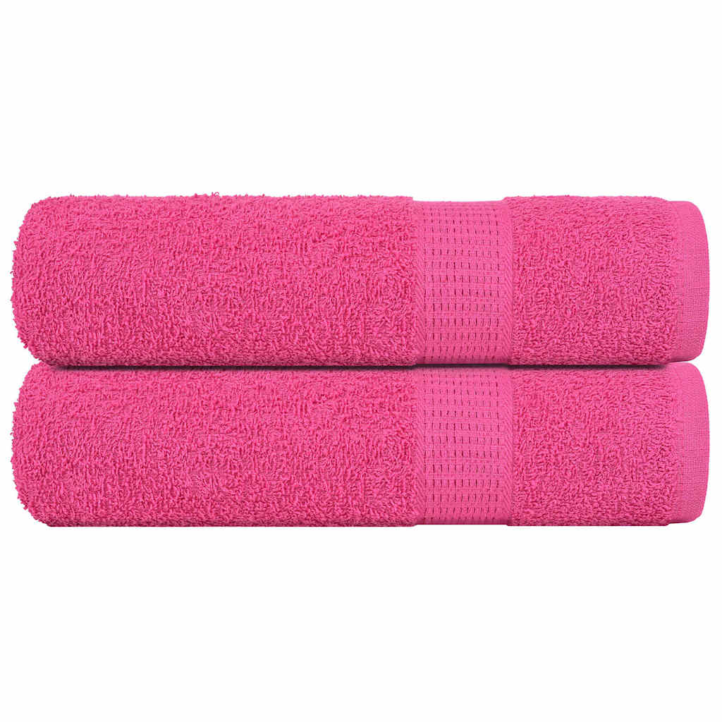 badehåndklæder FROGN 2 stk lyserød 70x140 cm 360 gsm billede