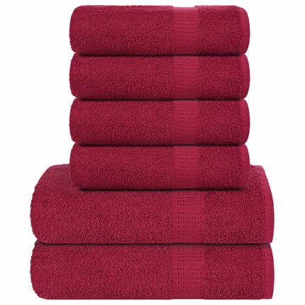 håndklædesæt med 6 dele FROGN bordeaux 360 g/m²
