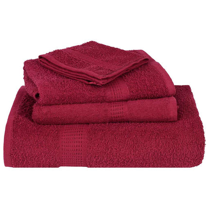 håndklædesæt med 6 dele FROGN bordeaux 360 g/m²