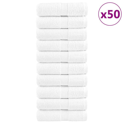 Premium vaskehåndklæder SOLUND 50 stk. hvid 30x30 cm 600 gsm