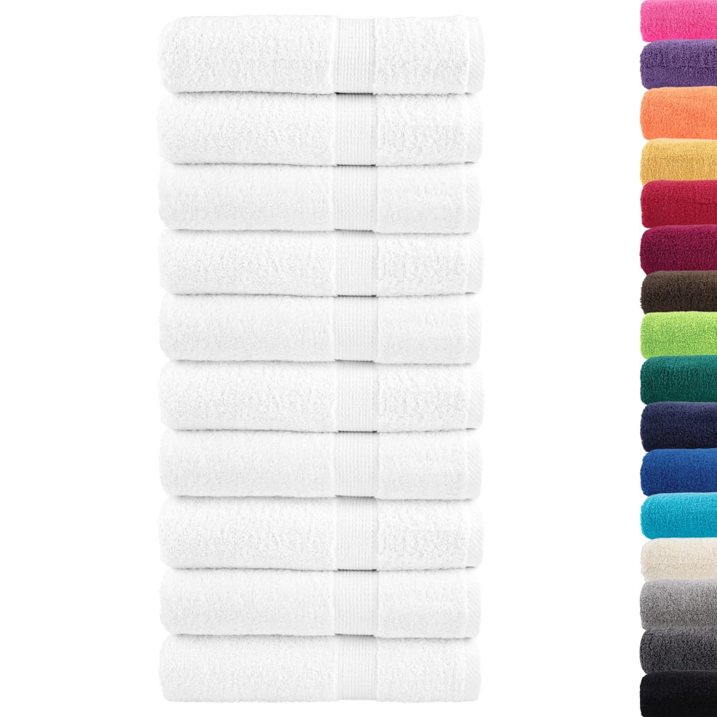 Premium håndklæder SOLUND 10 stk. hvid 50x100 cm 600 gsm