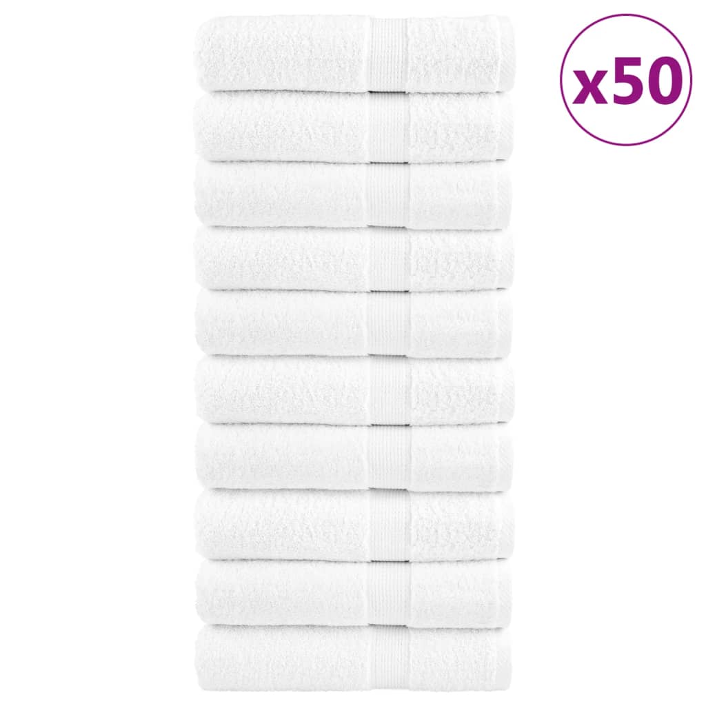 Premium håndklæder SOLUND 50 stk. hvid 50x100 cm 600 gsm