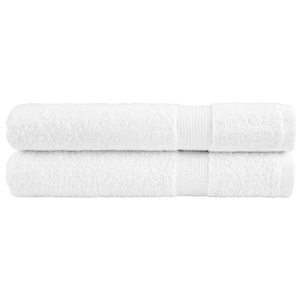 Premium saunahåndklæder SOLUND 2 stk. hvid 80x200 cm 600 gsm