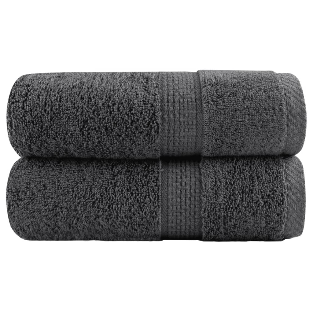 Premium vaskehåndklæder SOLUND 2 stk. antracit 30x30 cm 600 gsm