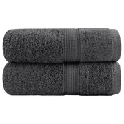 Premium vaskehåndklæder SOLUND 2 stk. antracit 30x30 cm 600 gsm