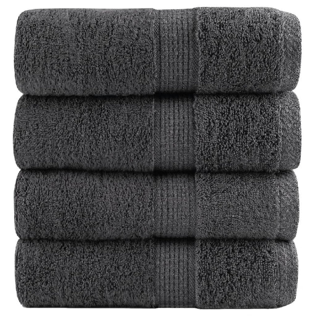 Premium vaskehåndklæder SOLUND 4 stk. antracit 30x30 cm 600 gsm