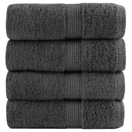 Premium vaskehåndklæder SOLUND 4 stk. antracit 30x30 cm 600 gsm