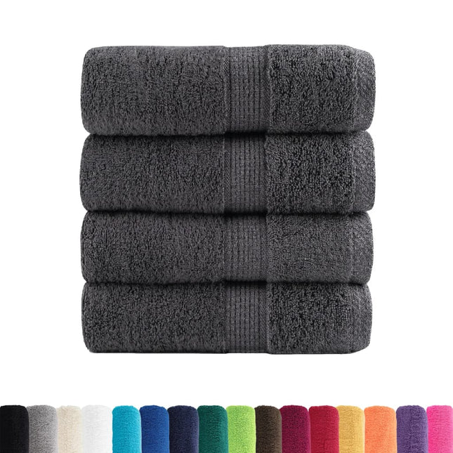 Premium vaskehåndklæder SOLUND 4 stk. antracit 30x30 cm 600 gsm
