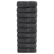 Premium vaskehåndklæder SOLUND 10 stk. antracit 30x30 cm 600 gsm