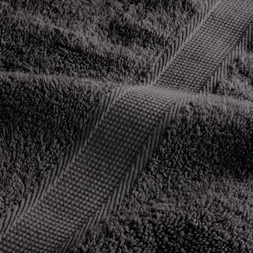 Premium gæstehåndklæder SOLUND 4 stk. antracit 30x50 cm 600 gsm