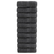 Premium gæstehåndklæder SOLUND 10 stk. antracit 30x50 cm 600 gsm