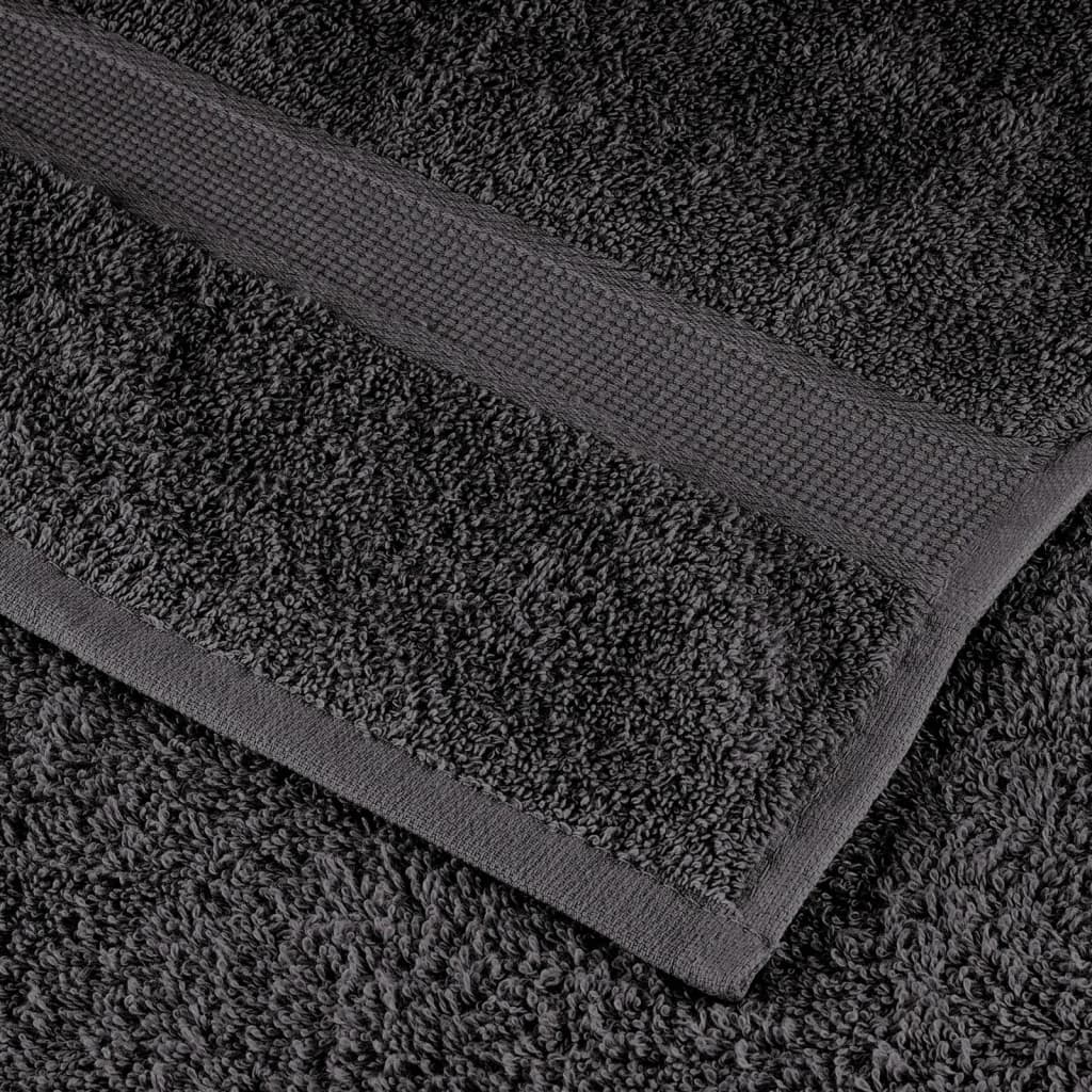 Premium gæstehåndklæder SOLUND 10 stk. antracit 30x50 cm 600 gsm