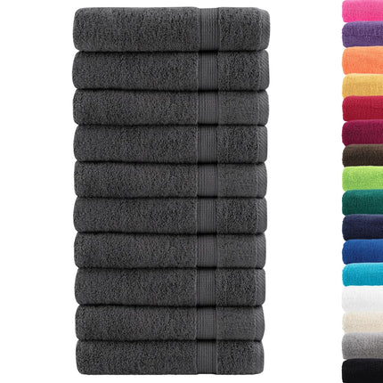 Premium håndklæder SOLUND 50 stk. antracit 50x100 cm 600 gsm