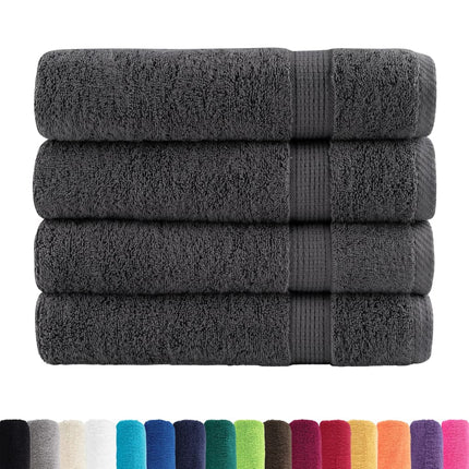 Premium badehåndklæder SOLUND 4 stk. antracit 70x140 cm 600 gsm