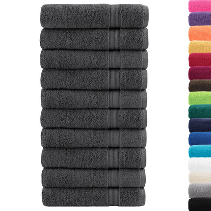 Premium badehåndklæder SOLUND 10 stk. antracit 70x140 cm 600 gsm