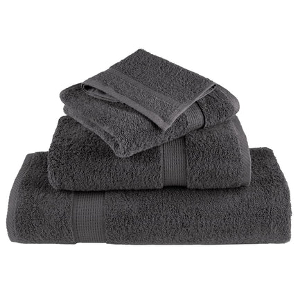 Premium badehåndklæder SOLUND 10 stk. antracit 70x140 cm 600 gsm