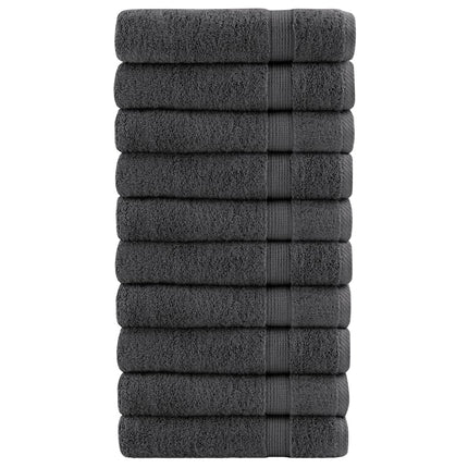 Premium badehåndklæder SOLUND 10 stk. antracit 100x150 cm 600 gsm