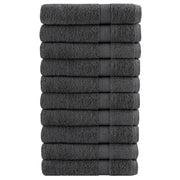 Premium håndklæder SOLUND 10 stk. antracit 100x200 cm 600 gsm