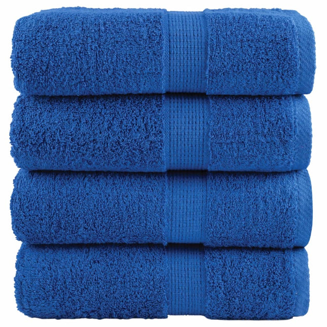 Premium vaskehåndklæder SOLUND 4 stk. blå 30x30 cm 600 gsm