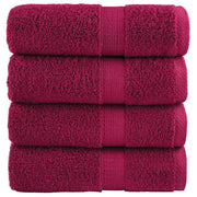 Premium vaskehåndklæder SOLUND 4 stk. bordeaux 30x30 cm 600 gsm