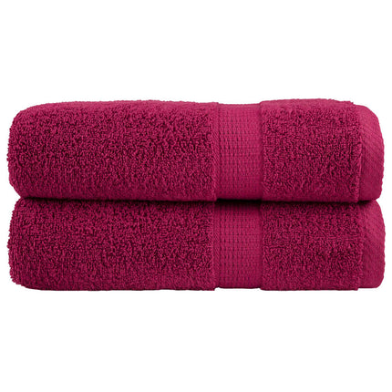 Premium badehåndklæder SOLUND 2 stk bordeaux 70x140 cm 600 gsm