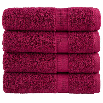 Premium badehåndklæder SOLUND 4 stk bordeaux 70x140 cm 600 gsm