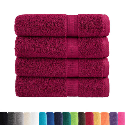 Premium badehåndklæder SOLUND 4 stk bordeaux 70x140 cm 600 gsm