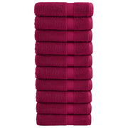 Premium badehåndklæder SOLUND 10 stk bordeaux 70x140 cm 600 gsm