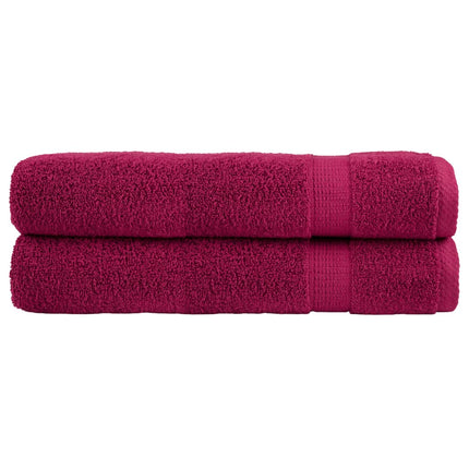Premium saunahåndklæder SOLUND 2 stk. bordeaux 80x200 cm 600 gsm