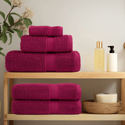 Premium saunahåndklæder SOLUND 2 stk. bordeaux 80x200 cm 600 gsm