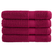 Premium saunahåndklæder SOLUND 4 stk. bordeaux 80x200 cm 600 gsm
