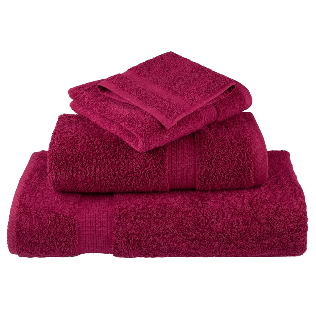 Premium saunahåndklæder SOLUND 10 stk. bordeaux 80x200 cm 600 gsm