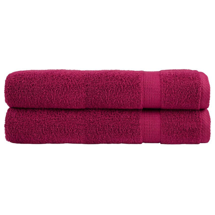Premium håndklæder SOLUND 2 stk. bordeaux 100x200 cm 600 gsm