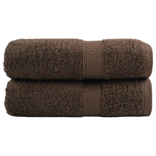 Premium vaskehåndklæder SOLUND 2 stk. brun 30x30 cm 600 gsm