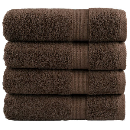 Premium badehåndklæder SOLUND 4 stk. brun 100x150 cm 600 gsm