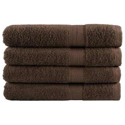 Premium saunahåndklæder SOLUND 4 stk. brun 80x200 cm 600 gsm