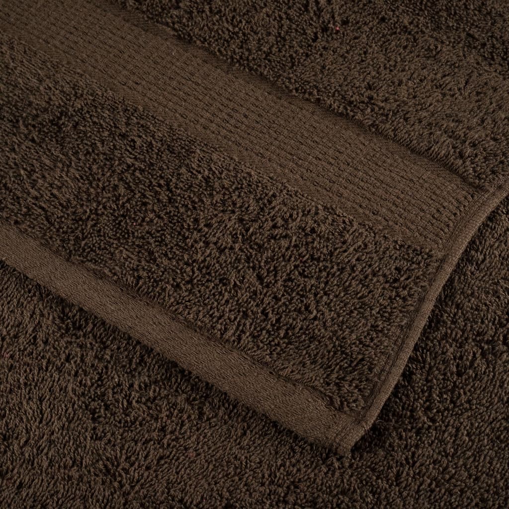 Premium håndklæder SOLUND 10 stk. brun 100x200 cm 600 gsm