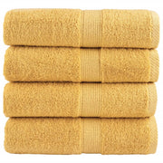 Premium vaskehåndklæder SOLUND 4 stk. guld 30x30 cm 600 gsm