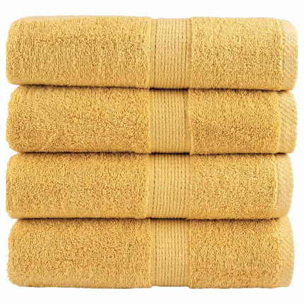 Premium vaskehåndklæder SOLUND 4 stk. guld 30x30 cm 600 gsm